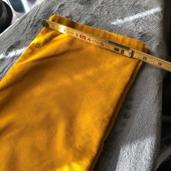 ANN Taylor Loft Mustard Yellow Corduroy Long Pants Modern Straight 30/10  #p1014 - Picture 4 of 8